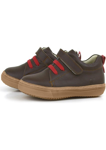 Anatomik Hakiki Deri Kahverengi Yumuşak Lastikli Cırtlı Çocuk Ayakkabı fırsatları