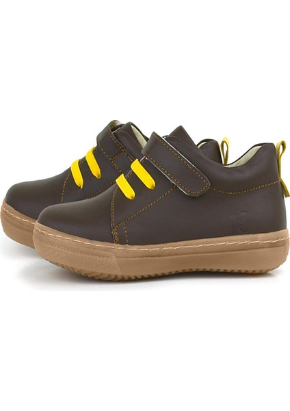 Anatomik Hakiki Deri Yumuşak Kahverengi Lastikli Cırtlı Çocuk Ayakkabı indirimleri