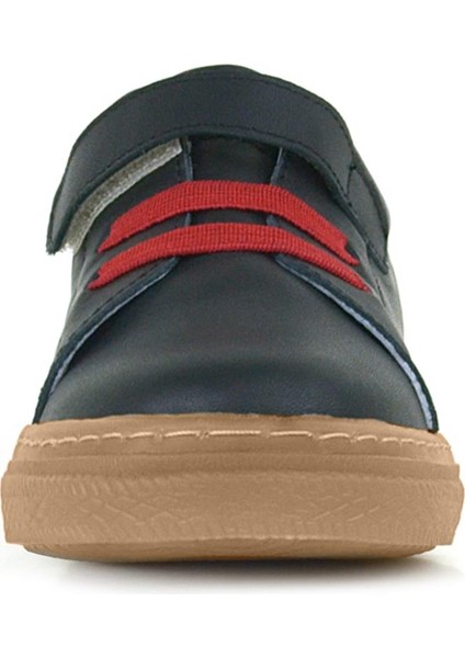 Anatomik Hakiki Deri Yumuşak Siyah Lastikli Cırtlı Çocuk Ayakkabı fırsatları