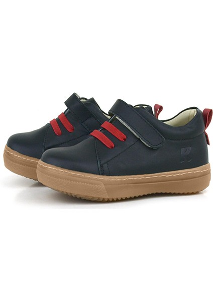 Anatomik Hakiki Deri Yumuşak Siyah Lastikli Cırtlı Çocuk Ayakkabı indirimleri