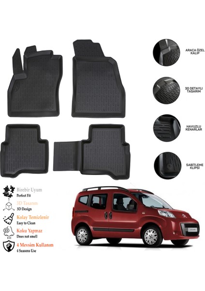 Citroen C3 Aircross 2021 3D Havuzlu Paspas Otl