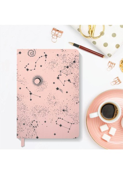 Akıllı Adam Yayınları Notebook Sert Kapak Çizgili Defter 13 x 21 cm Hardcover Notebook Pink