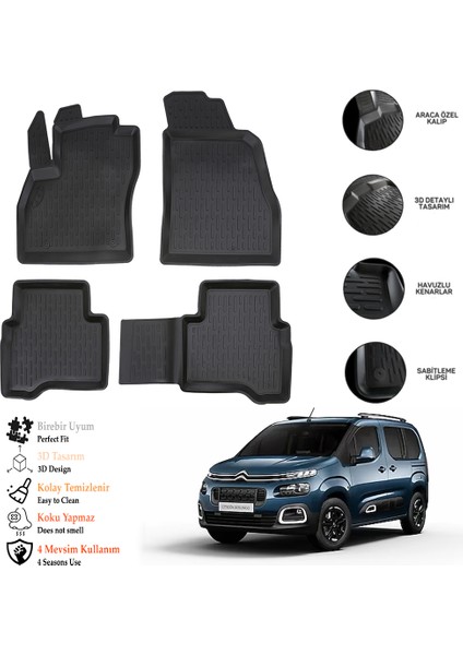 Citroen Nemo 2010 3D Havuzlu Paspas Otl