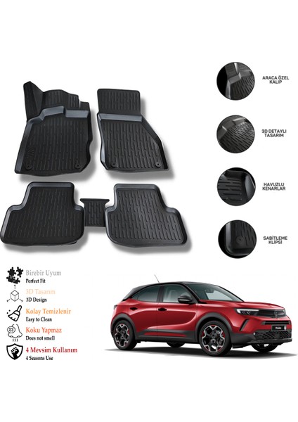 Opel Mokka 2025 3D Havuzlu Paspas Otl