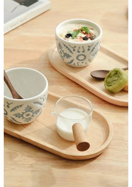 Bambu Kahve ve Dekoratif Sunum Tepsisi 28 cm fiyatları