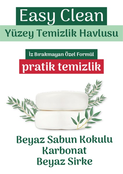 Easy Clean Beyaz Sabun Katkılı Yüzey Temizlik Havlusu 2X70 (140 Yaprak)