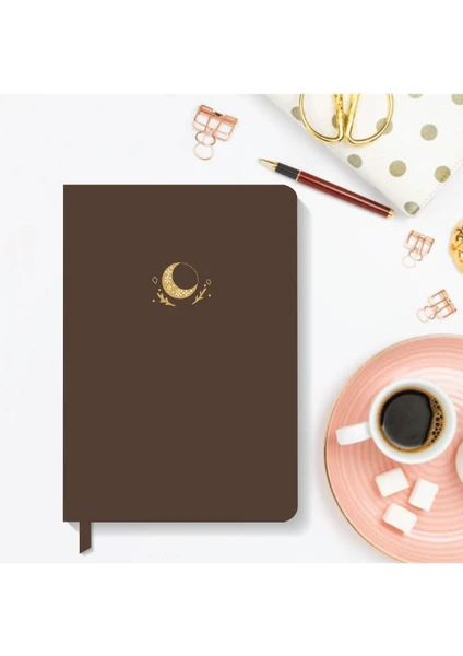 Akıllı Adam Yayınları Notebook Sert Kapak Noktalı Defter 13,5 x 20 cm Hardcover Notebook Coffee