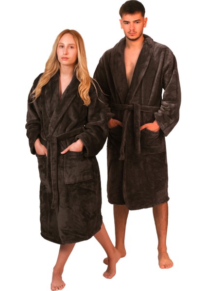 Polar Kumaş Kadın Sabahlık – Yumuşak Dokulu, Düz Desenli, Şık ve Rahat Ev Giyim Modeli