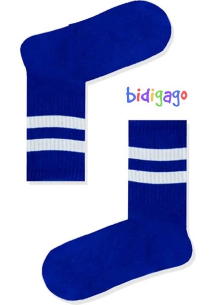 Unisex Çizgili Atletik Tenis Kolej Çorap