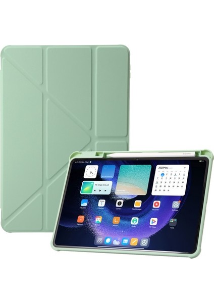 Xiaomi Pad 6 / Pad Için 6 Pro Tri-Katı Stand Tablet Kılıf Pu Deri Şeffaf Akrilik Tpu Kapak (Yurt Dışından)