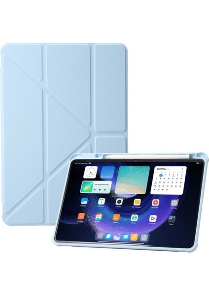 Xiaomi Pad 6 / Pad Için 6 Pro Tri-Katı Stand Tablet Kılıf Pu Deri Şeffaf Akrilik Tpu Kapak (Yurt Dışından)