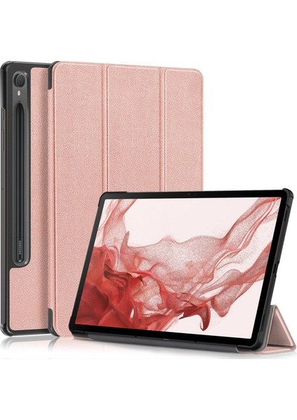 Samsung Galaxy Tab S9 SM-X710 SM-X716B SM-X718U Deri Tablet Kılıfı Trifold Stand Akıllı Kapak (Yurt Dışından)