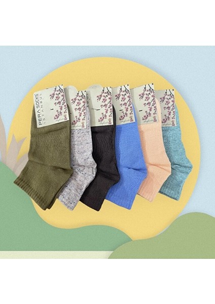 Kadın Kısa Konç Çorap 6 Çift modelleri