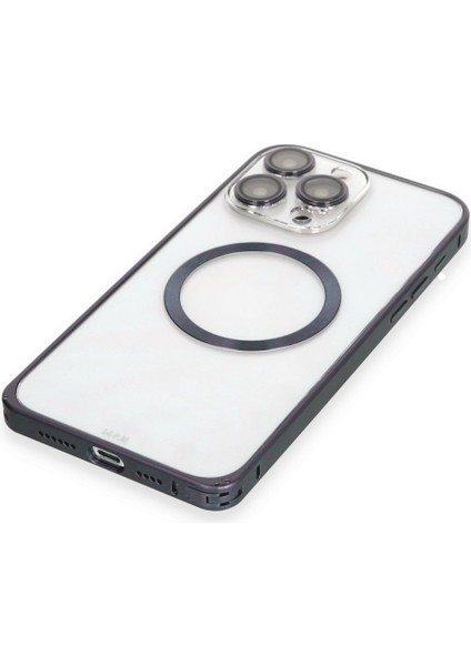 Apple iPhone 15 Pro Kılıf Kamera Lensli Metal Çerçeve Bumper Kilitli Kapak indirimleri