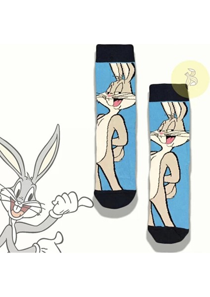 Bugs Bunny Mavi Kolej Çorap