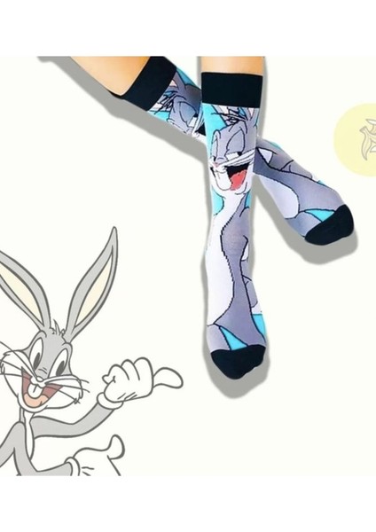 Bugs Bunny Mavi Kolej Çorap