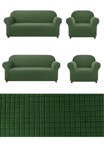 Likrali 3+3+1+1 Lastikli Koltuk Takımı Kılıfı. Çekyat Koltuk Örtüsü Streç Esnek Kanepe Kılıfı