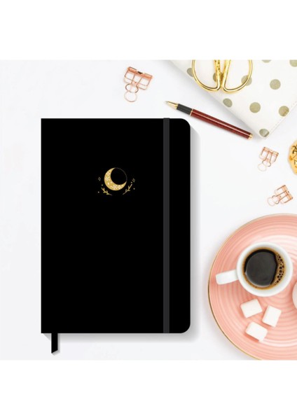 Akıllı Adam Yayınları Notebook Sert Kapak Noktalı Defter 13,5  x  20 cm Hardcover Notebook Black