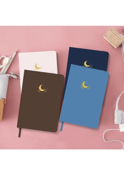 Akıllı Adam Yayınları 4'lü Hardcover Noktalı Defter Seti Coffee - Misty Rose - Sky Blue - Navy Blue