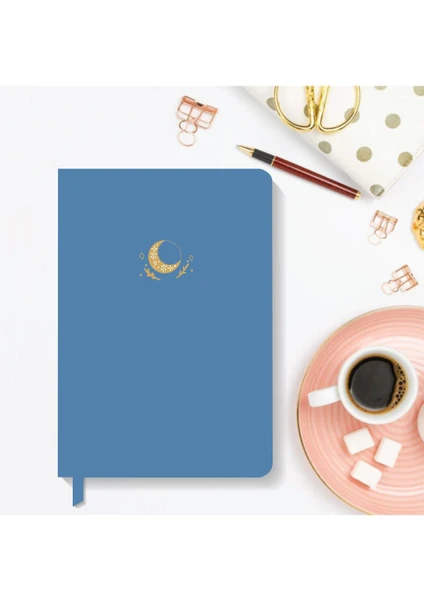 Akıllı Adam Yayınları Notebook Sert Kapak Noktalı Defter 13,5 x 20 cm Hardcover Notebook Deep Sky Blue