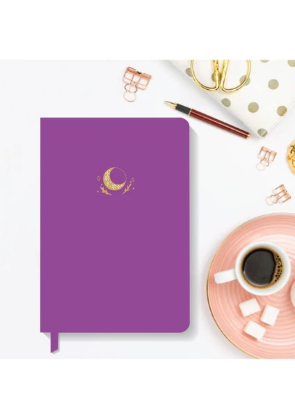 Akıllı Adam Yayınları Notebook Sert Kapak Noktalı Defter 13,5 x 20 cm Hardcover Notebook Dark Violet