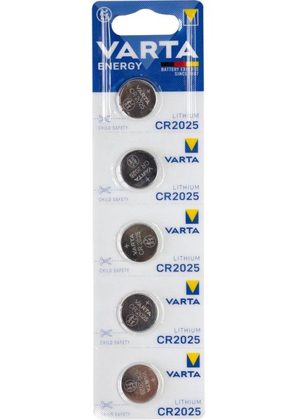 Varta CR2025 3 Volt Lityum Pil 5li Paket (81)