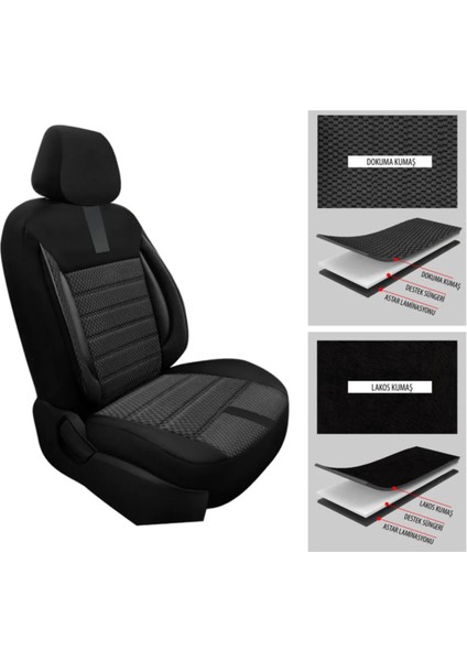 Oniks Plus 2+1 Ticari Oto Koltuk Kılıfı fırsatları