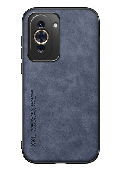 Huawei Nova 10 Pro 4g Cilt Touch Anti-Drop Geri Kılıf Pu Deri Kaplamalı Tpu+Pc Koruyucu Kılıf Araç Montaj Metal Sayfası (Yurt Dışından)