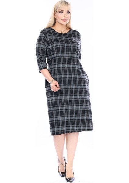 Çift Cepli Kışlık Büyük Beden Elbise 30A-2463 fiyatları