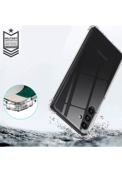 Samsung Galaxy S23 Fe Kılıf Darbe Emici Kamera Korumalı Yumuşak Esnek Şeffaf Silikon Kapak (02-Anti)