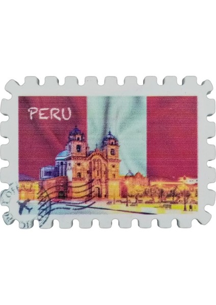 Peru Temalı Pul Magnet
