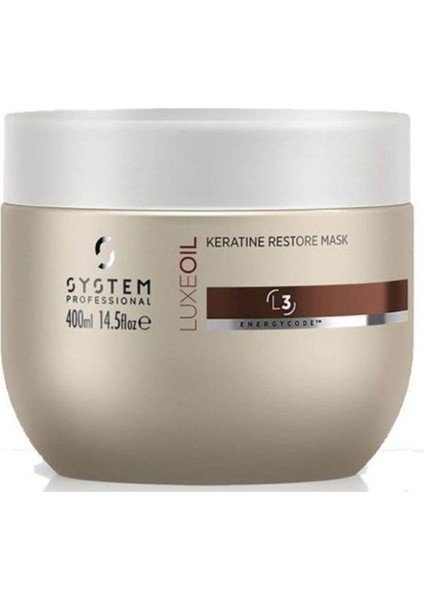 System Professional Luxoil Keratin Yapılandırıcı Onarıcı Saç Maskesi 400ML