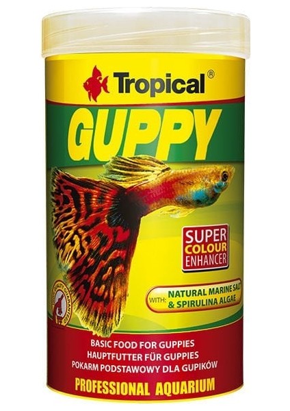 Guppy Lepistes Balıkları Için Pul Balık Yemi 100 ml 20 gr