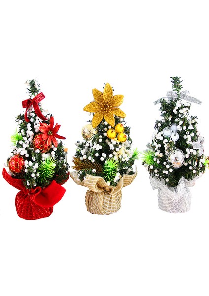 3 Adet Noel Ağacı 20CM Mini Noel Paketi Ağacı Masa Süsleri Çocuk Hediyeleri Noel Ağacı Küçük Süsler (Yurt Dışından)