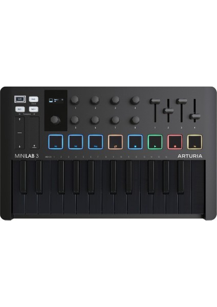 Minilab 3 Deep Black Midi Klavye
