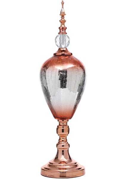 Sultan Bronz Kapaklı Vazo 24X15X49 cm AK.JE0035