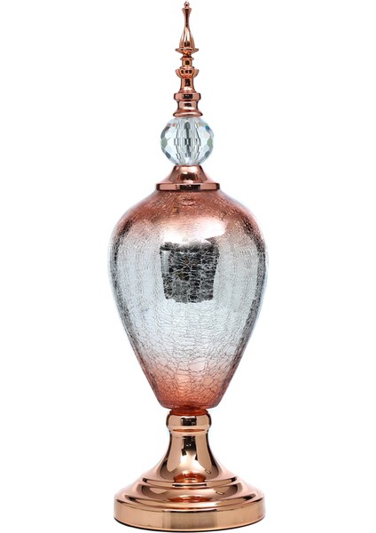 Sultan Bronz Kapaklı Vazo 24X15X49 cm AK.JE0036