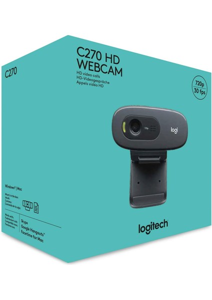 C270 Hd 720P Mikrofonlu Web Kamerası (ithalatçı garantili)