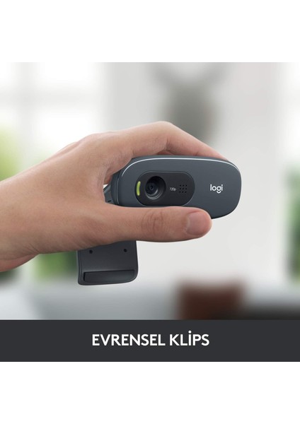 C270 Hd 720P Mikrofonlu Web Kamerası (ithalatçı garantili)