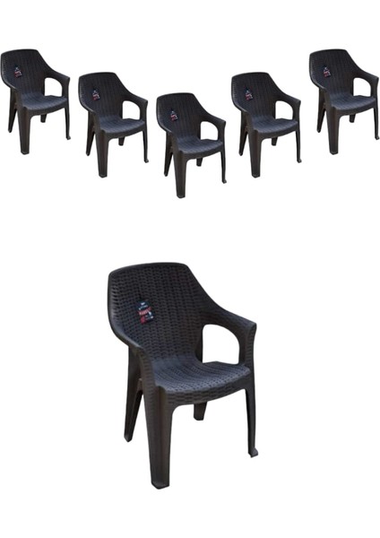 Rattan 6'lı Bahçe&balkon,teras Sandalye