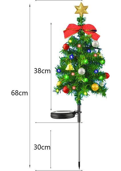 Güneş LED Noel Ağacı Zemin Işıkları (Yurt Dışından)