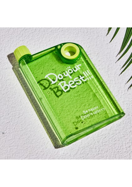 By Perotti Mona Shinny A5 380ML Bottle Motivasyonel Su Matara Notebook Sporcu Suluk Su Şişesi Halka