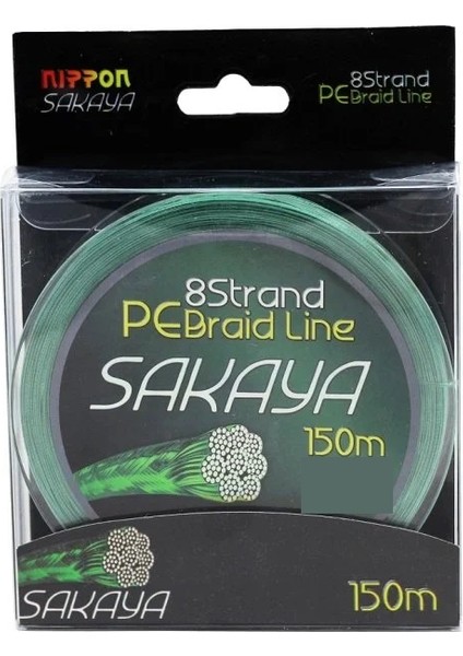 Sakaya 150 mt Ip Misina 8x D.green Yeşil 0,16 mm