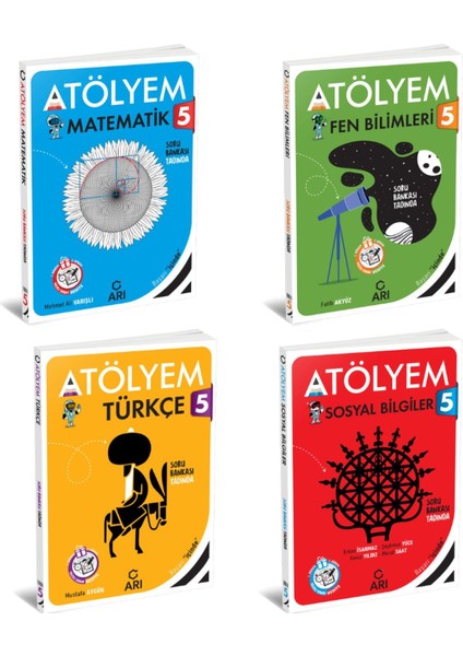 Yayınları 5 Sınıf Matematik Fen Türkçe Sosyal Akıllı Atölyem Seti 4 Kitap