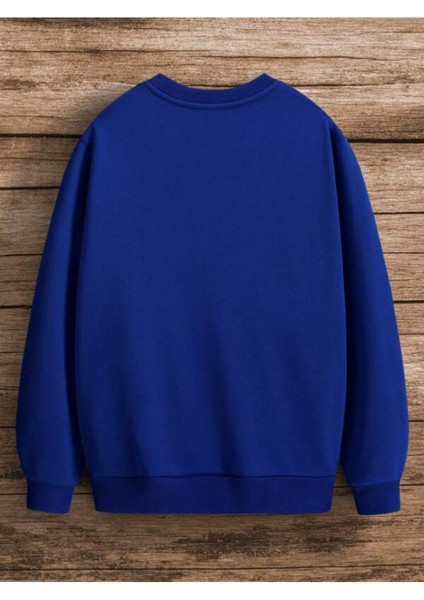 Mavi West Coast Baskılı Oversize Bisiklet Yaka Erkek Sweatshirt