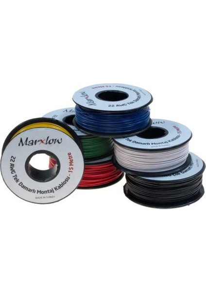 Marxlow 15 Metre Çok Damarlı Montaj Kablosu - Sarı