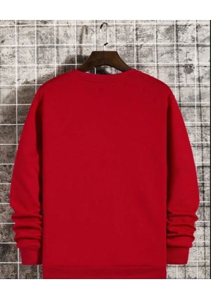 Cumhuriyetin 100. Yılına Özel Baskılı Kırmızı Bisiklet Yaka Unisex Sweatshirt fiyatları