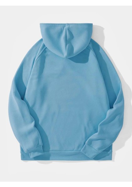 Bebe Mavi Brooklyn New York Baskılı Oversize Erkek Sweatshirt