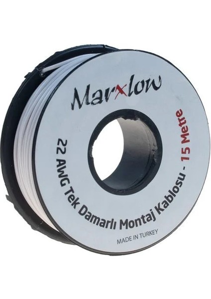 Marxlow 15 Metre Çok Damarlı Montaj Kablosu - Beyaz