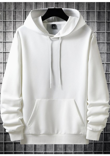 Beyaz Sırt Aloha Baskılı Oversize Kapüşonlu Erkek Sweatshirt fiyatları